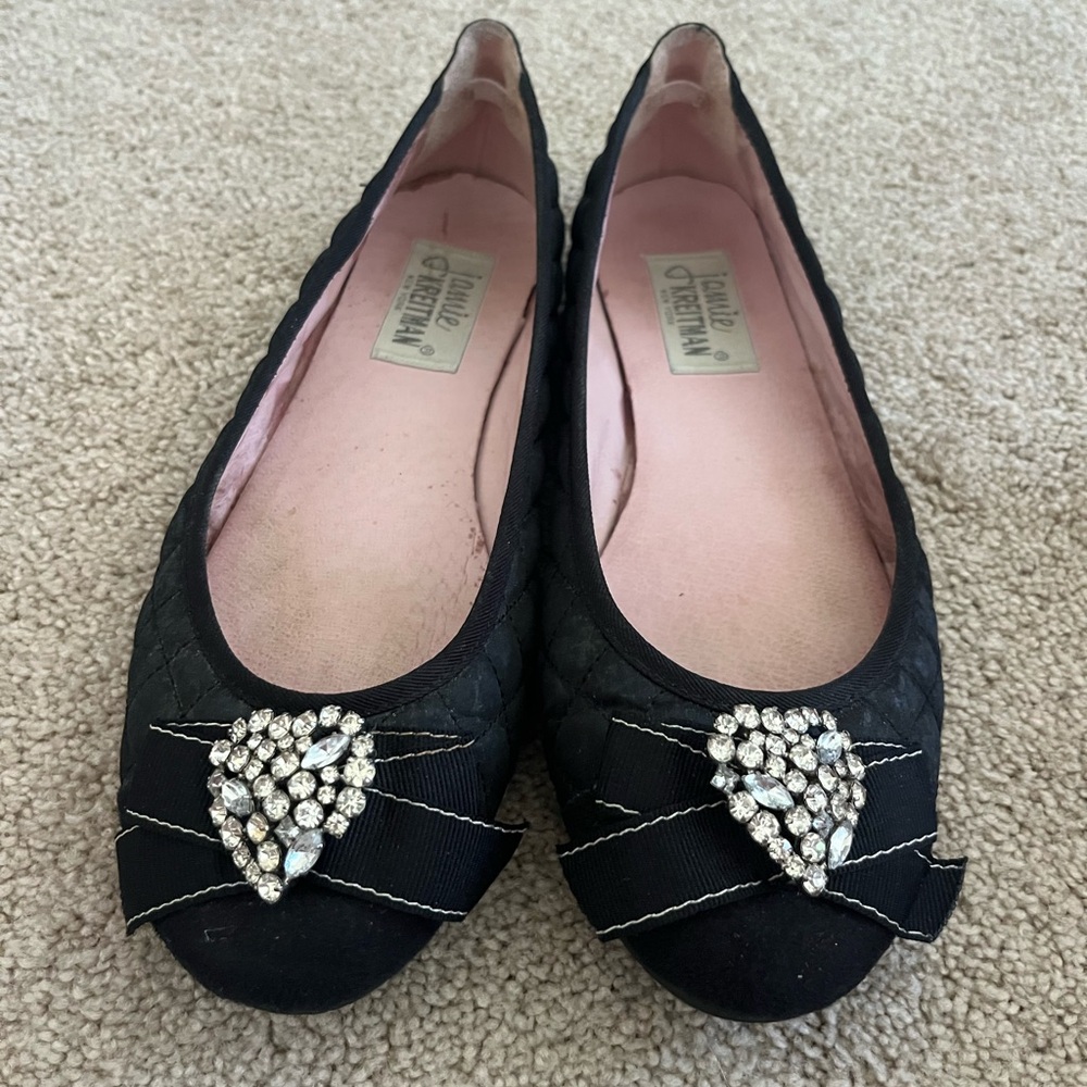 Jamie Kreitman Black Quilted Ballet Flats